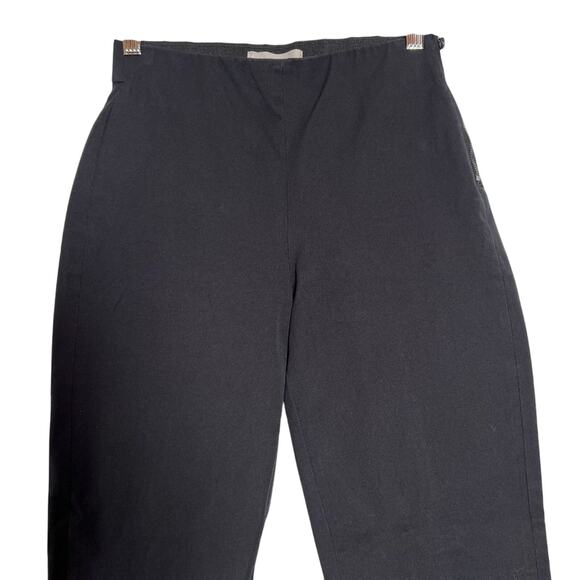 Everlane The Side-Zip Stretch Cotton Pant SIZE 0 Black Elastic Waist Chino - Picture 6 of 9